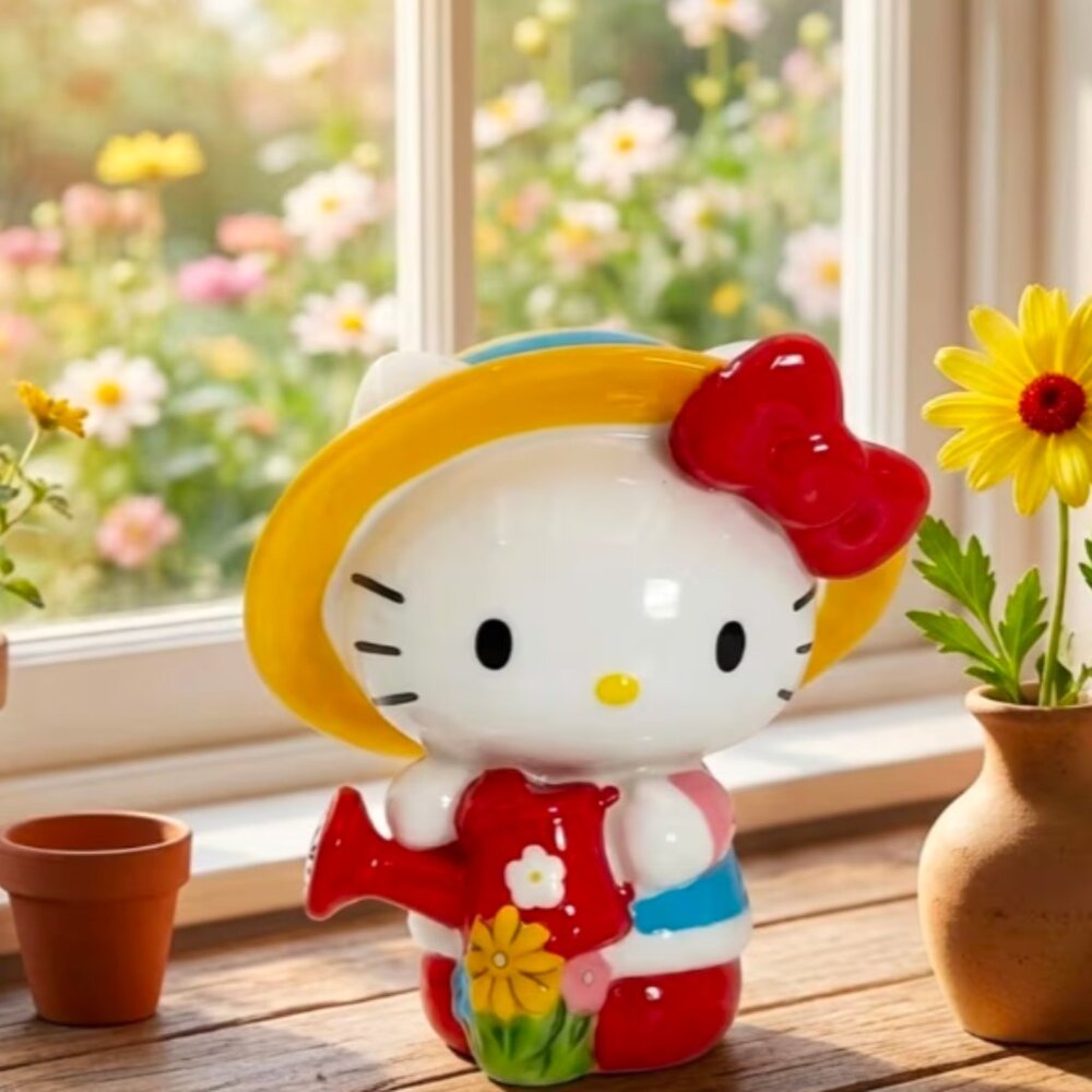 Blue Sky Clayworks Hello Kitty Ceramic Garden Figurine